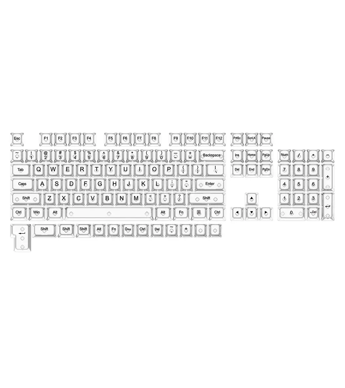 مجموعه کامل کلید کیبورد مکانیکال ردراگون مدل A137 Transparent